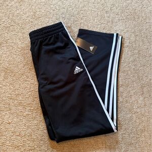 Adidas Black Joggers with White Logo